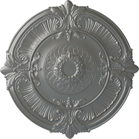 Attica Ceiling Medallion (Fits Canopies Up To 3 3/4), Hand-Painted Silver, 39 1/2OD X 2 1/2P